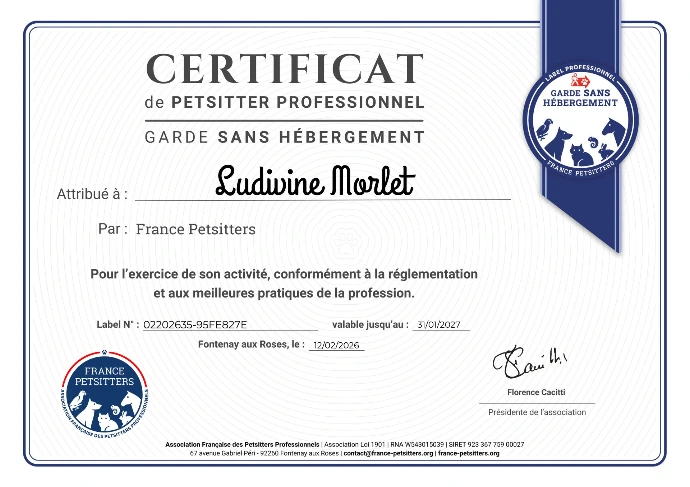 label pro pet sitter de france